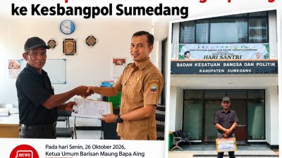 Ade Arifin Ketua Umum BMBA Resmi Daftarkan Perkumpulan BMBA ke Kesbangpol Sumedang, Ajak Seluruh Pengurus Perkuat Persatuan dan Pengabdian